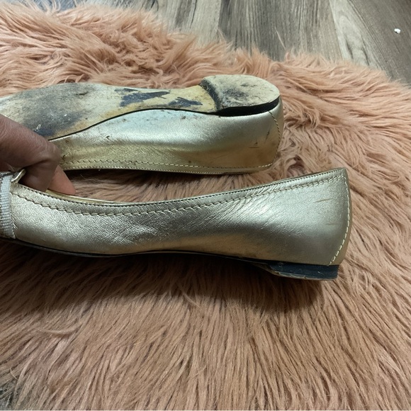Givenchy Pointed Gold Ballet Flats Size 36 - Picture 13 of 14